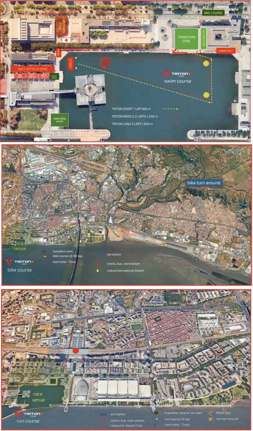 TRITON 1 Lisboa Triathlon Route Map