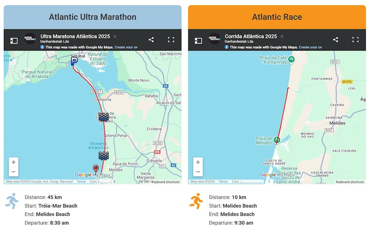 Ultra Marathon of the Atlantic Route Map